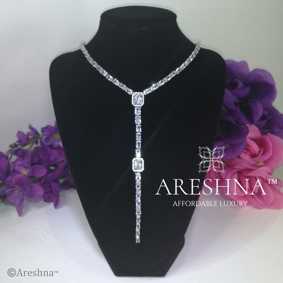 35ct Lariat Bridal Diamond Necklace - Picture 7 of 11